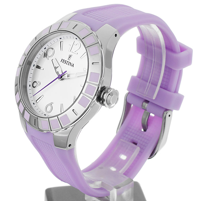 Montre Femme Festina F16676/2 Quartz Bracelet Caoutchouc Violet – Style Élégant Et Sportif