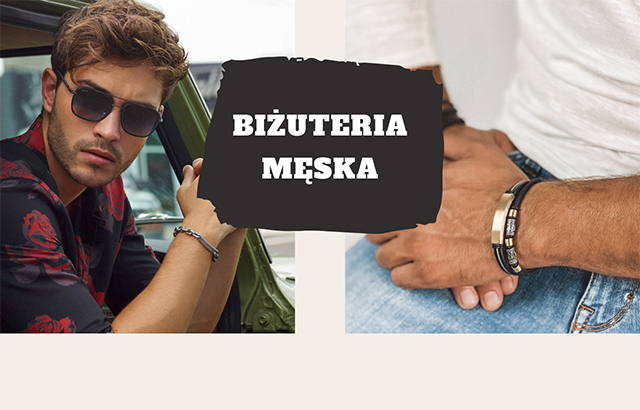 Biżuteria męska - srebrna i złota