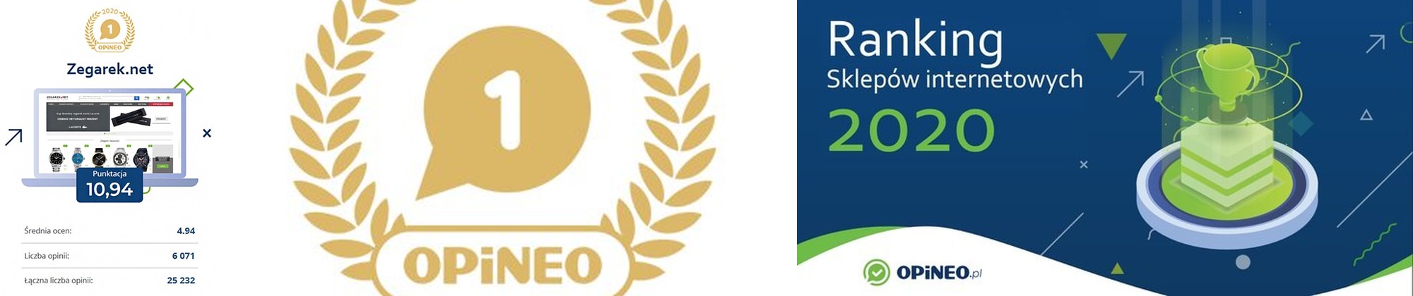 1 miejsce w Rankingu Sklepów Internetowych OPINEO 2020!