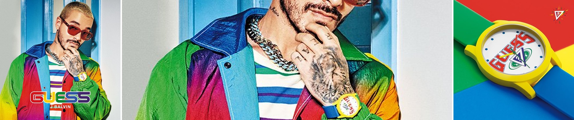 Gra kolorów w nowej kolekcji zegarków Guess x J Balvin
