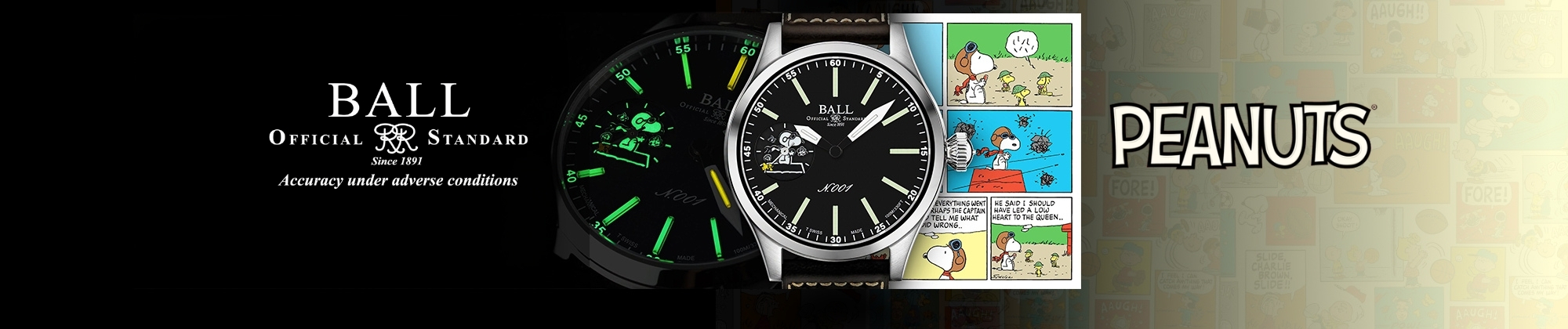 Ball x Peanuts Snoopy Flying Ace - limitowany zegarek