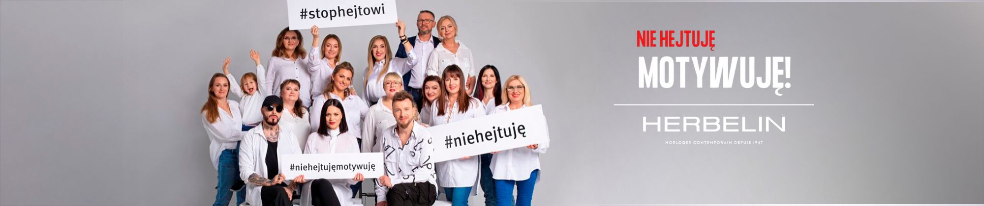 Marka Herbelin Oficjalnym Partnerem kampanii społecznej - Nie hejtuję - motywuję
