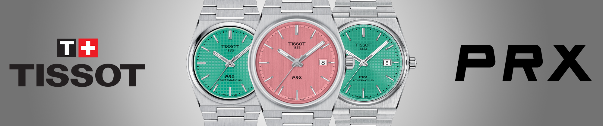 Zegarkowe nowości od Tissot - kultowy model PRX w odcieniach różu i zieleni