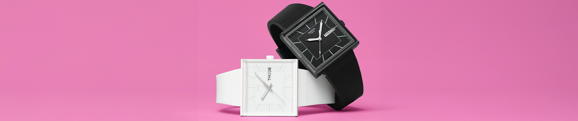 Odkryj nowoczesne modele Swatch - czysta biel i głęboka czerń w kolekcji What If...?