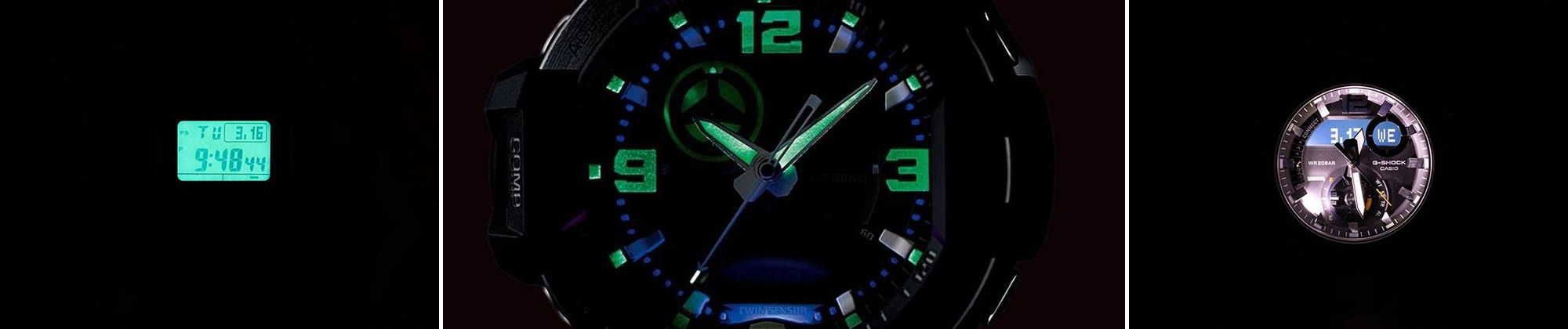 Podświetlenia w zegarkach G-SHOCK