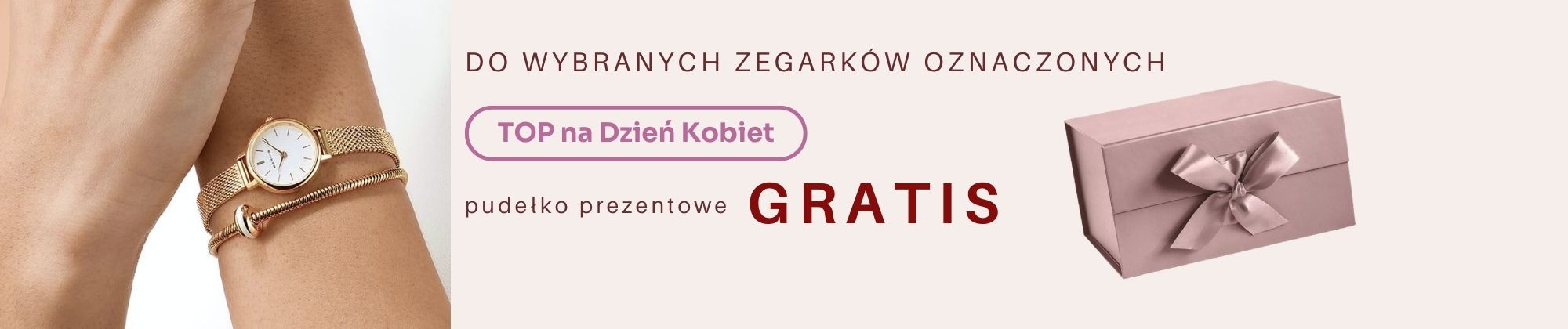 Pudełko prezentowe GRATIS do wybranych zegarków na Dzień Kobiet