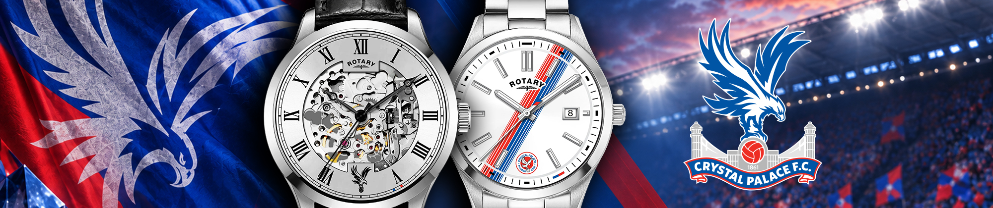 Rotary x Crystal Palace: zegarki dla kibiców z trofeami na tarczy
