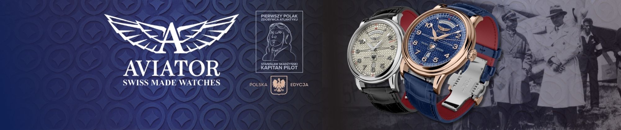 Aviator Polska Edycja V - zegarek poświęcony Stanisławowi Skarżyńskiemu i rekordowemu lotowi przez Atlantyk