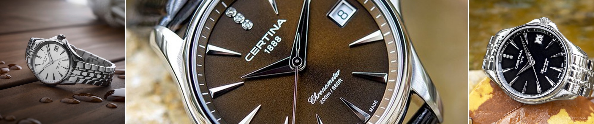 Zegarki Certina z diamentami