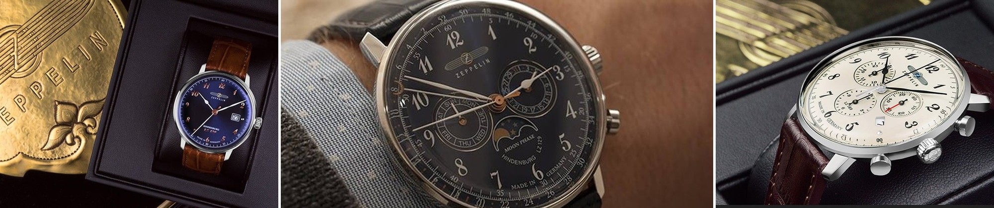 Zegarki lotnicze Zeppelin LZ129 Hindenburg w stylu retro