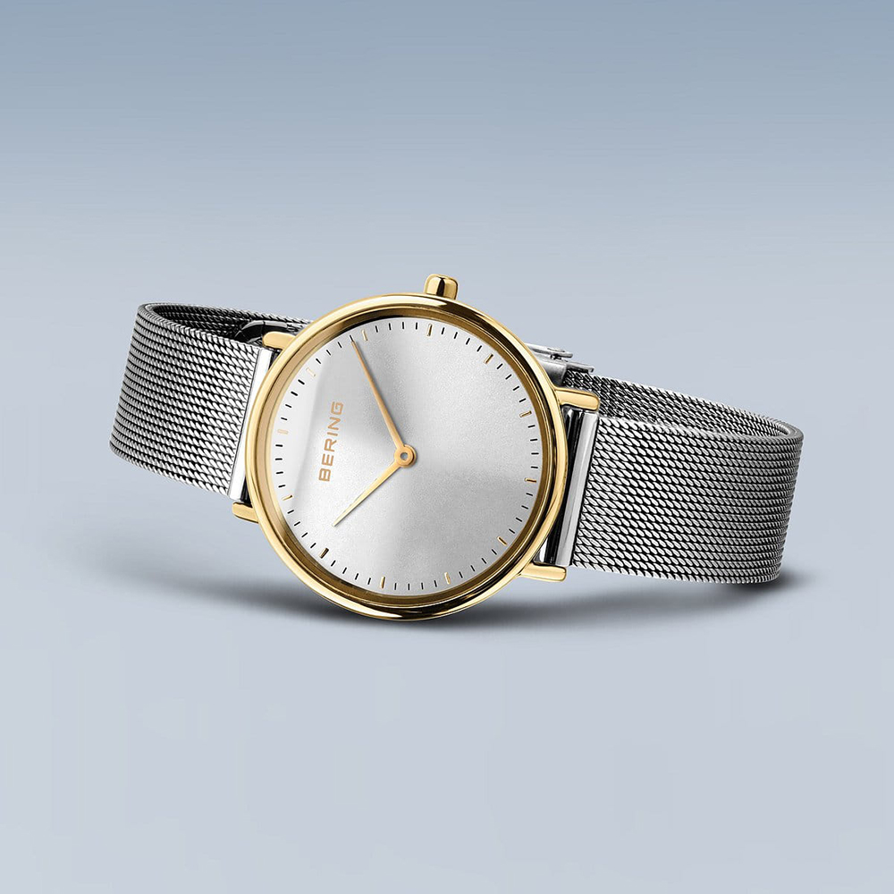 Montre Bering Femme 15729-010 - Ultra Slim 29mm - Boîtier Doré, Bracelet Acier - Quartz - Neuf Avec étiquettes