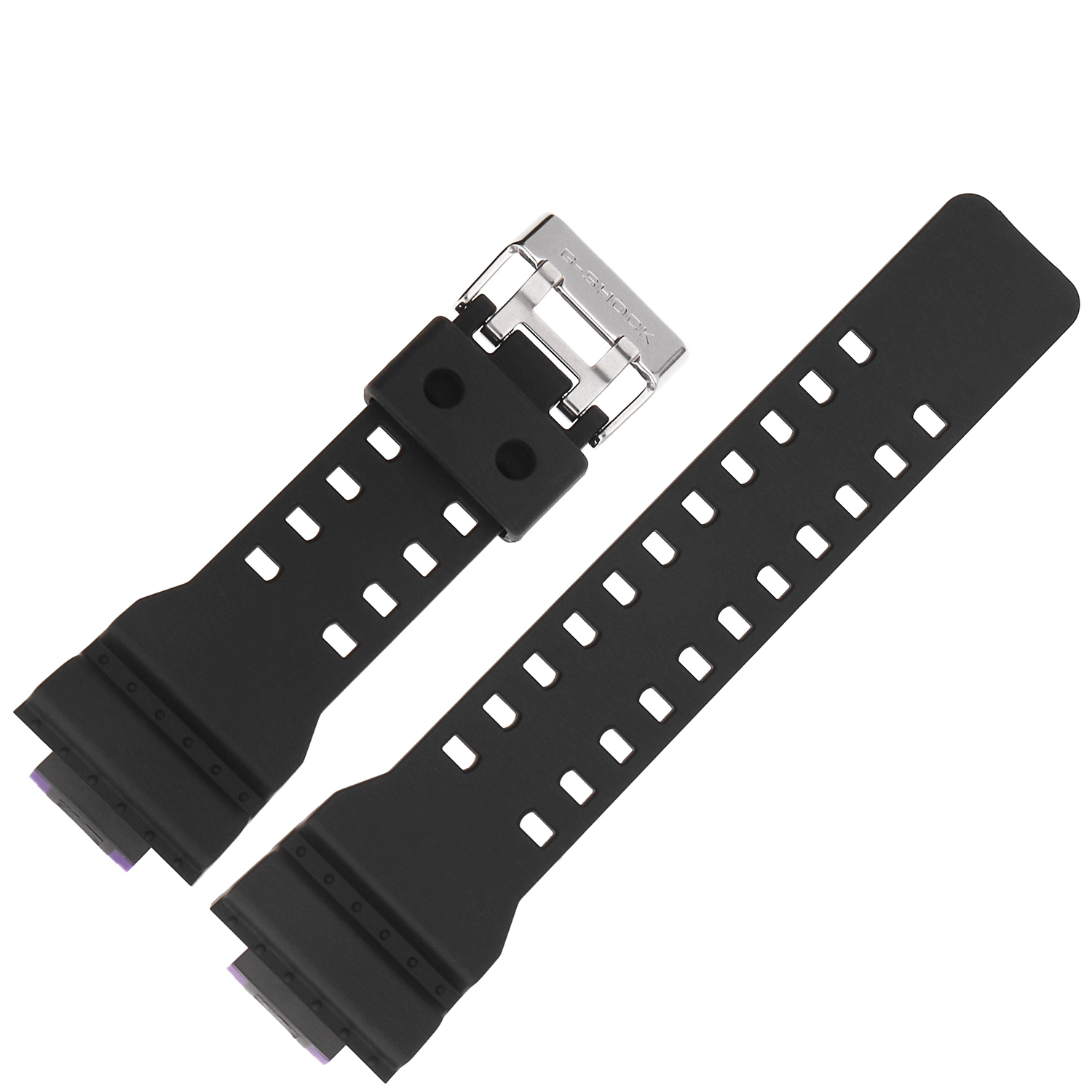 Bracelet Caoutchouc Noir Casio Authentique - Largeur 16/19 Mm, Deux Parties, Neuf Japon Avec étiquettes
