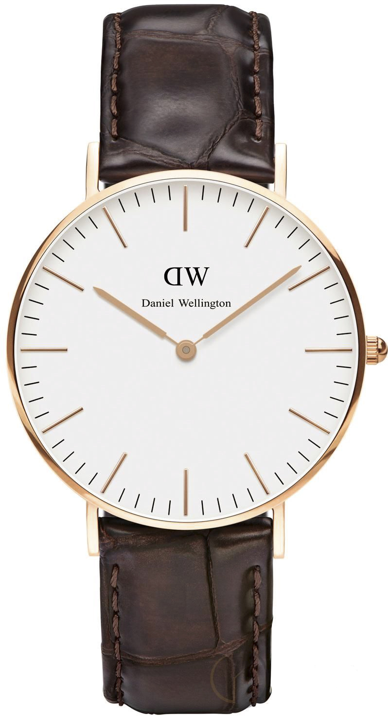 Cinturino Daniel Wellington Classic York - Pelle Italiana Marrone, 18 Mm, Per Orologi 36 Mm