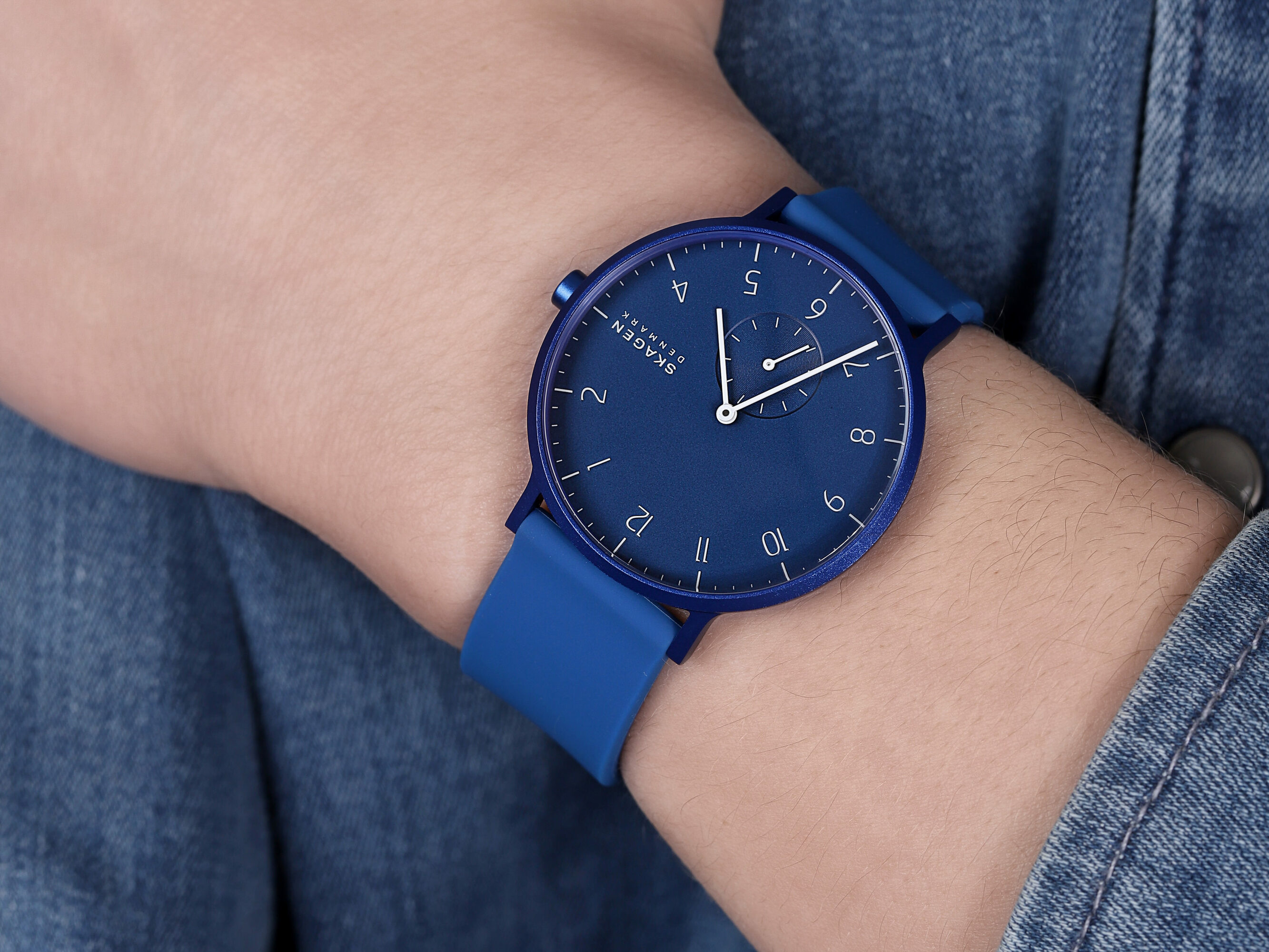 Skagen SKW6508 Aaren Kulor Blue Silicone - Zegarek.net