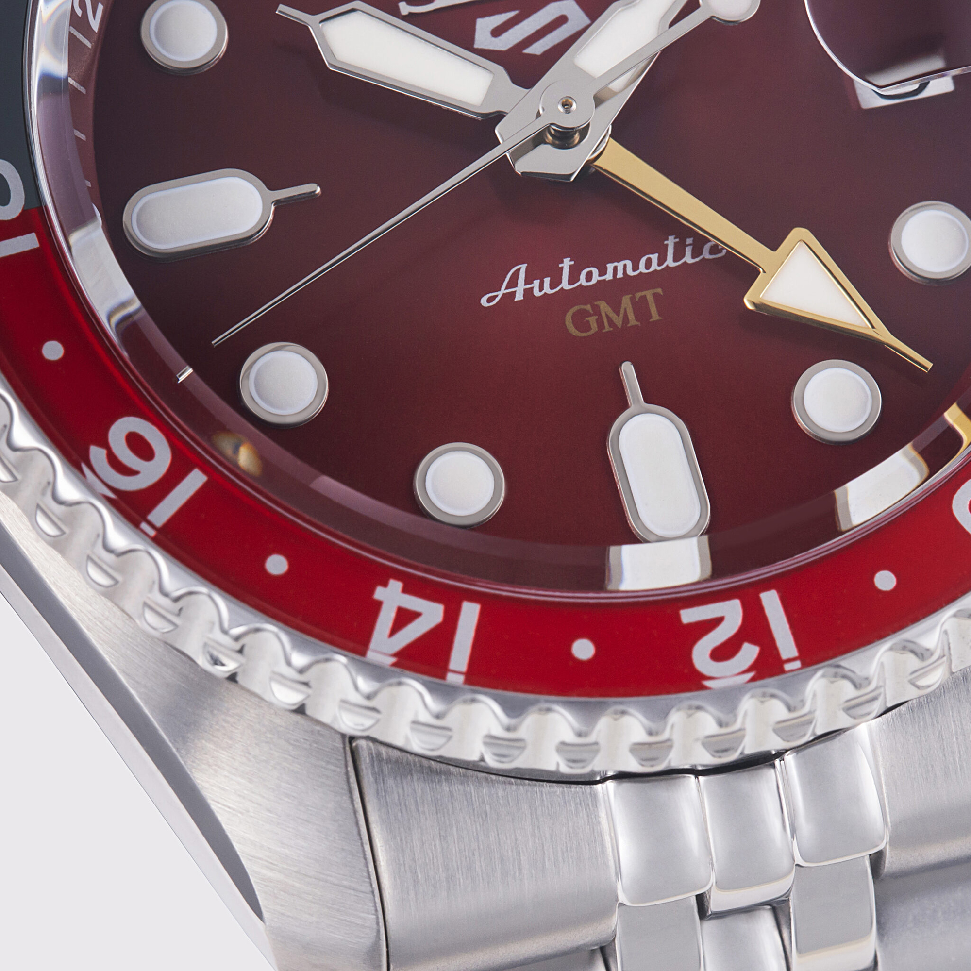 Seiko SSK031K1 5 Sports Automatic GMT Thong Sia Passion Red 