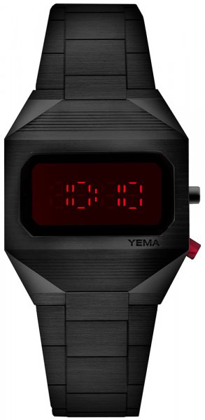Montre Yema Led Kavinsky Black Edition 1/3333 - Édition Limitée, Affichage LED, Boîtier Octogonal - Occasion