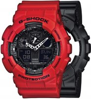 Zegarek męski Casio G-SHOCK Original SET GA-100-1A1ER + BEZEL 10395289 + PASEK 10395226