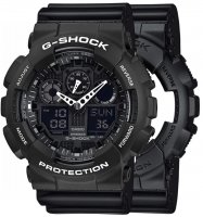 Zegarek męski Casio G-SHOCK Original SET GA-100-1A1ER + BEZEL 10508136 + PASEK 10347688