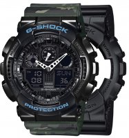 Zegarek męski Casio G-SHOCK Original SET GA-100-1A1ER + BEZEL 10514393 + PASEK 10561429