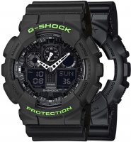 Zegarek męski Casio G-SHOCK Original SET GA-100-1A1ER + BEZEL 10540166 + PASEK 10347688
