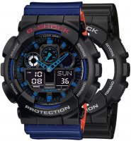 Zegarek męski Casio G-SHOCK Original SET GA-100-1A2ER + BEZEL 10378531 + PASEK 10527467