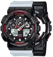 Zegarek męski Casio G-SHOCK Original SET GA-100-1A4ER + BEZEL 10378531 + PASEK 10527469
