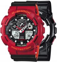 Zegarek męski Casio G-SHOCK Original SET GA-100-1A4ER + BEZEL 10441433 + PASEK 10577142