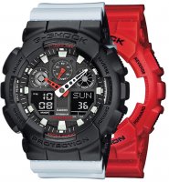 Zegarek męski Casio G-SHOCK Original SET GA-100B-4AER + BEZEL 10358741 + PASEK 10527469