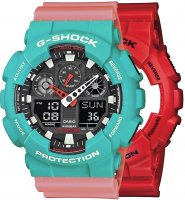 Zegarek męski Casio G-SHOCK Original SET GA-100B-4AER + BEZEL 10410475 + PASEK 10498150