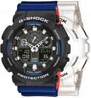 Zegarek męski Casio G-SHOCK Original SET GA-100B-7AER + BEZEL 10508136 + PASEK 10527467
