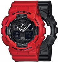Zegarek męski Casio G-SHOCK Original SET GA-100-1A1ER + BEZEL 10395289 +  PASEK 10395226